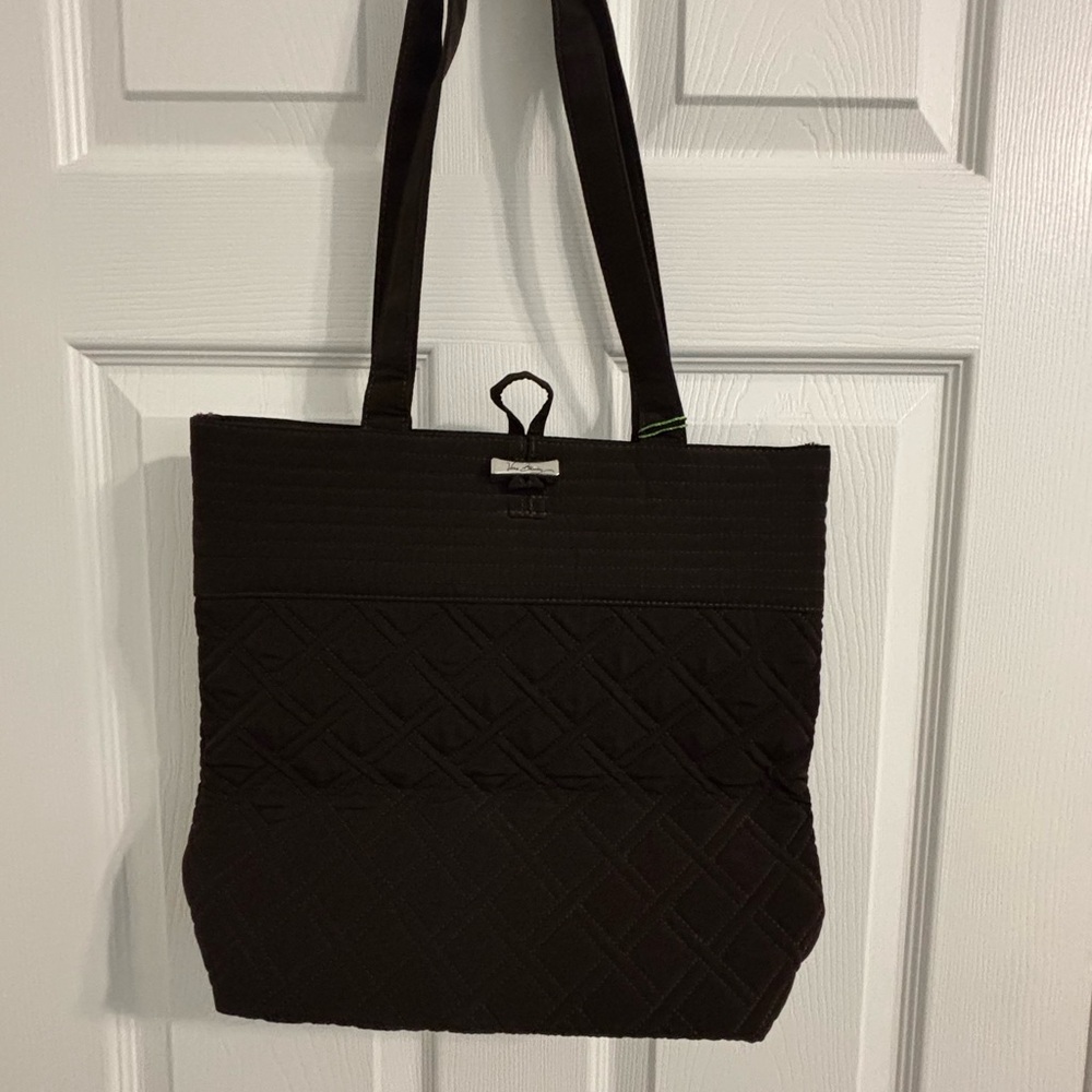 Vera Bradley Dark Brown Quilted Tote Bag- NEW!